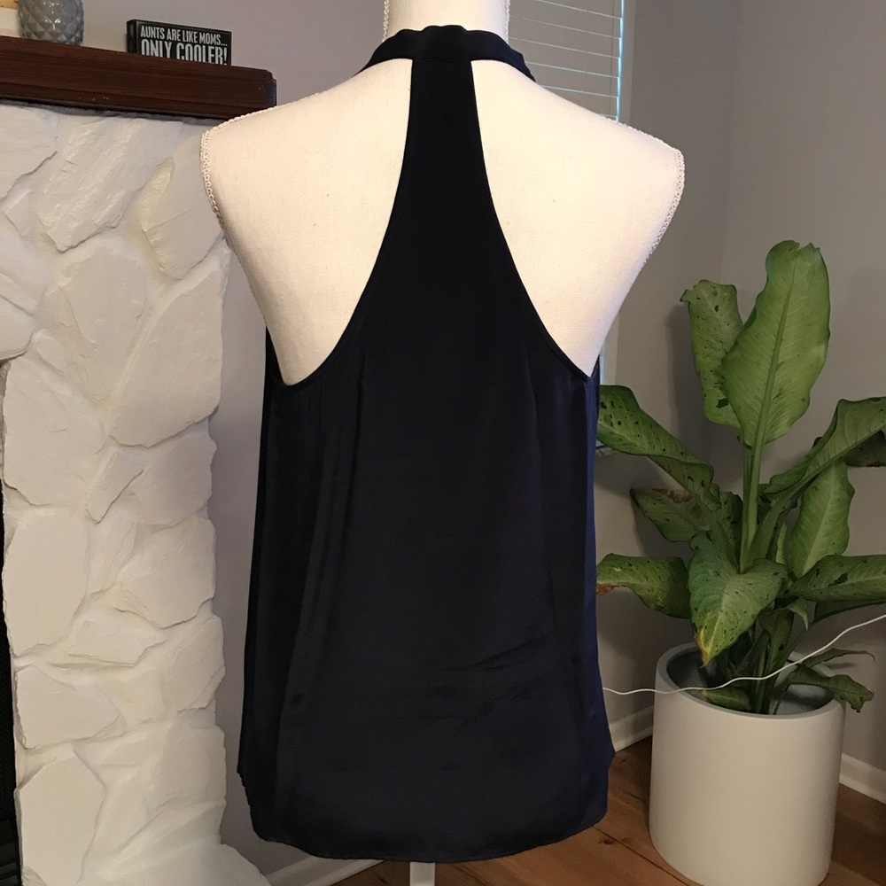 Rory Becca silk navy top *PRICE DROP - Picture 4 of 4
